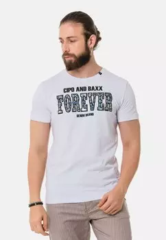 Футболка с принтом Cipo & Baxx, белый