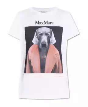 Футболка с принтом «cipria» Max Mara, белый