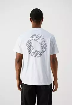 Футболка с принтом Circle Logo GAP, кремовый