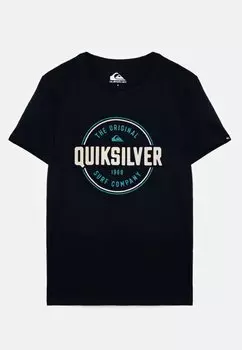 Футболка с принтом CIRCLE UP YOUTH Quiksilver, цвет navy blazer
