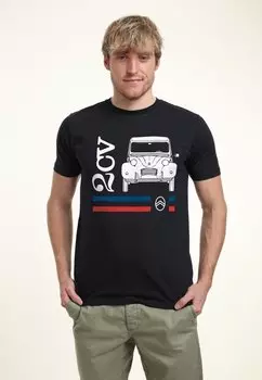 Футболка с принтом CITROEN CV RACING STRIPES Henry Tiger, темно-синий