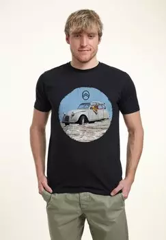 Футболка с принтом CITROEN VINTAGE PHOTO Henry Tiger, темно-синий