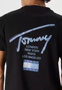 Футболка с принтом CITY TEE Tommy Jeans, черный