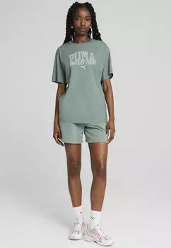 Футболка с принтом CLASS RELAXED TEE Puma, зеленый