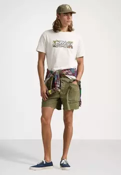 Футболка с принтом CLASSIC FIT EMBROIDERED JERSEY T-SHIRT Polo Ralph Lauren, белый