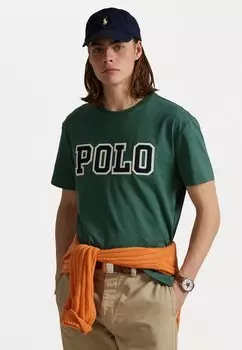 Футболка с принтом CLASSIC FIT LOGO Polo Ralph Lauren, зеленый