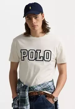 Футболка с принтом CLASSIC FIT LOGO Polo Ralph Lauren, белый
