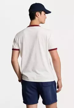 Футболка с принтом CLASSIC FIT LOGO SLUB JERSEY T-SHIRT Ralph Lauren, кремовый