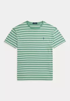 Футболка с принтом CLASSIC FIT STRIPED JERSEY T-SHIRT Ralph Lauren, мята
