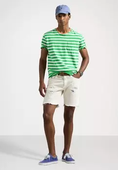 Футболка с принтом CLASSIC FIT STRIPED JERSEY T-SHIRT Polo Ralph Lauren, зеленый