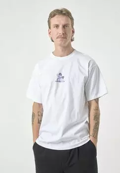 Футболка с принтом CLASSIC OLD THUG Cleptomanicx, белый