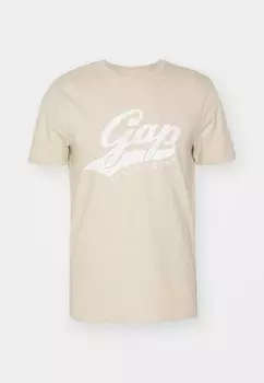 Футболка с принтом CLASSIC RINGER GAP, цвет camel