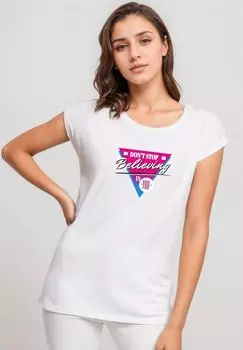 Футболка с принтом CLASSIC ROLL UP Be Famous, белый