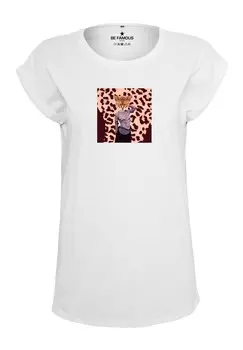 Футболка с принтом CLASSIC ROLL UP LEOCAT Be Famous, белый