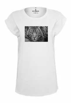 Футболка с принтом CLASSIC ROLL UP STREETTIGPHO Be Famous, белый