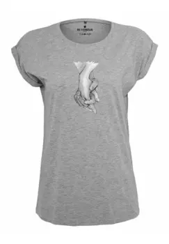 Футболка с принтом CLASSIC ROLL UP TOGEPHO Be Famous, серый