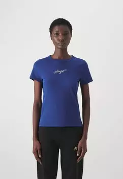 Футболка с принтом CLASSIC TEE HUGO, цвет medium blue
