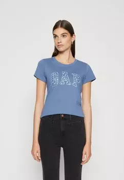 Футболка с принтом Classic Tee Logo GAP, цвет bainbridge blue