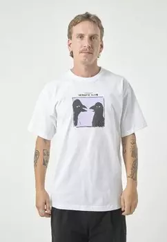 Футболка с принтом Cleptomanicx, белый