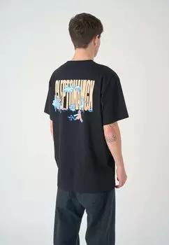 Футболка с принтом Cleptomanicx, цвет black
