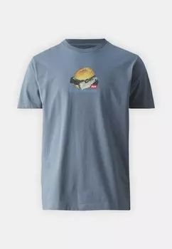 Футболка с принтом Cleptomanicx, синий