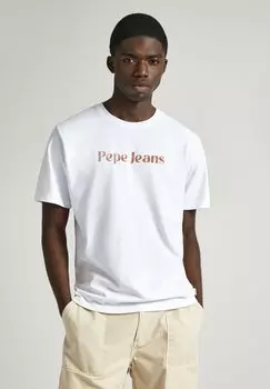 Футболка с принтом CLIFTON Pepe Jeans, цвет white