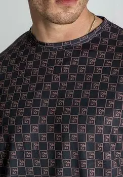 Футболка с принтом Clone Tee Gianni Kavanagh, коричневая