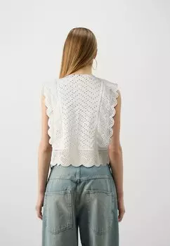 Футболка с принтом Cloud Dancer Pckarisma Pieces, белый