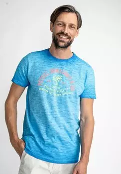 Футболка с принтом CO MOONSTONE Petrol Industries, цвет electric blue