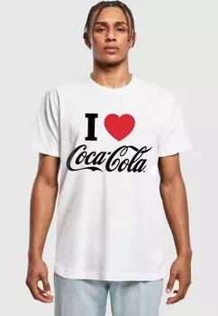 Футболка с принтом COCA COLA I LOVE COKE Merchcode, белый