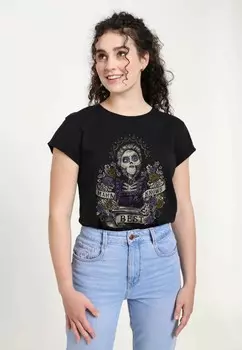 Футболка с принтом COCO MAMA KNOWS Disney, черный