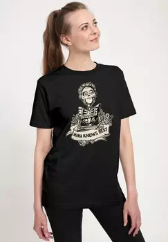 Футболка с принтом COCO MOM KNOWS BEST Henry Tiger, черный