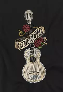Футболка с принтом COCO RECUERDAME ERNESTO'S FAMOUS GUITAR Disney, черный