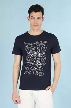 Футболка с принтом Colin'S, бежевый