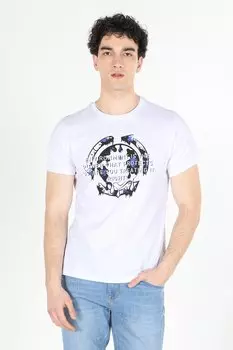 Футболка с принтом Colin'S, черный