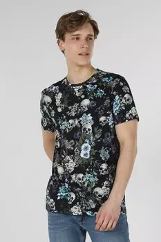 Футболка с принтом Colin'S, зеленый