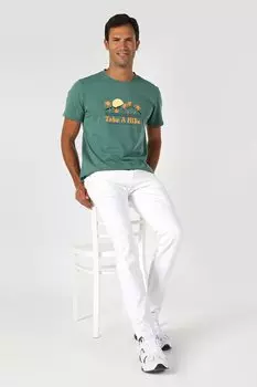 Футболка с принтом Colin'S, зеленый