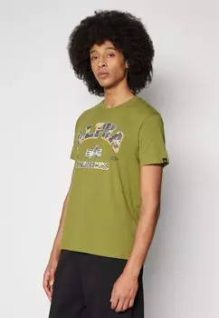 Футболка с принтом College Camo Alpha Industries, зеленый