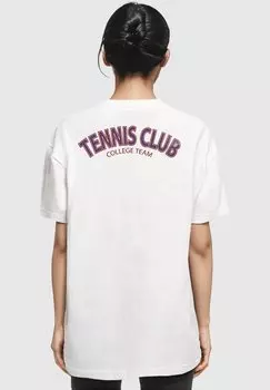 Футболка с принтом COLLEGE CLUB BOYFRIEND Merchcode, белый