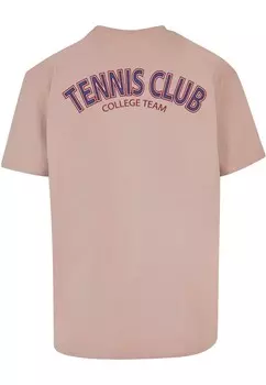 Футболка с принтом COLLEGE CLUB HEAVY Merchcode, цвет Mottled Pink