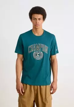 Футболка с принтом COLLEGE CREW NECK Champion Rochester, темно-зеленый
