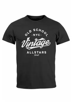 Футболка с принтом COLLEGE STYLE SCHRIFTZUG OLDSCHOOL VIN Neverless, черный