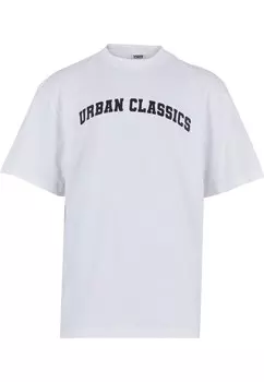Футболка с принтом COLLEGE TEE Urban Classics, белый