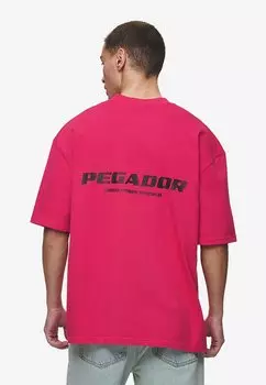Футболка с принтом COLNE LOGO OVERSIZED TEE Pegador, розовый