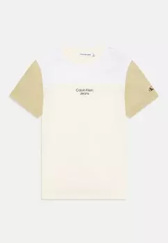 Футболка с принтом COLOR BLOCK Calvin Klein Jeans, цвет papyrus