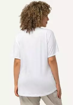 Футболка с принтом COLORFUL GRAPHIC SHORT SLEEVE Ulla Popken, белый