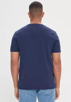 Футболка с принтом COMFORT FIT O COLLAR AC&CO / ALTINYILDIZ CLASSICS, темно-синий