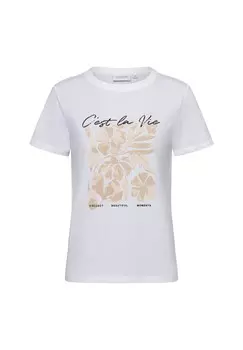 Футболка с принтом comma, белый