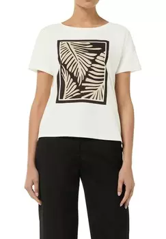 Футболка с принтом comma, белый