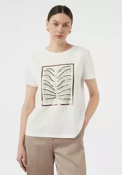 Футболка с принтом comma, белый